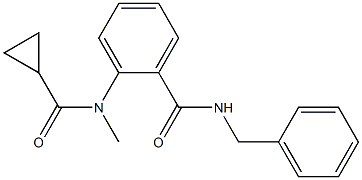 N-benzyl-2-[(cyclopropylcarbonyl)(methyl)amino]benzamide Struktur