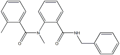 N-benzyl-2-[methyl(2-methylbenzoyl)amino]benzamide Struktur