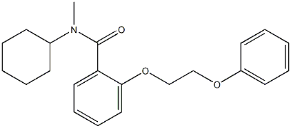 N-cyclohexyl-N-methyl-2-(2-phenoxyethoxy)benzamide Struktur