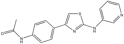 N-{4-[2-(3-pyridinylamino)-1,3-thiazol-4-yl]phenyl}acetamide Struktur