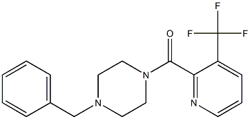 (4-benzylpiperazino)[3-(trifluoromethyl)-2-pyridinyl]methanone Struktur