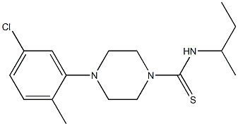 (4-(5-chloro-2-methylphenyl)piperazinyl)((methylpropyl)amino)methane-1-thione Struktur