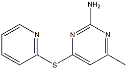 4-methyl-6-(2-pyridinylsulfanyl)-2-pyrimidinylamine Struktur