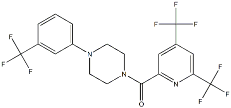 [4,6-bis(trifluoromethyl)-2-pyridinyl]{4-[3-(trifluoromethyl)phenyl]piperazino}methanone Struktur