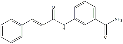 3-{[(E)-3-phenyl-2-propenoyl]amino}benzenecarboxamide Struktur