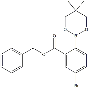 Benzyl 5-bromo-2-(5,5-dimethyl-1,3,2-dioxaborinan-2-yl)benzoate Struktur