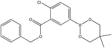 Benzyl 2-chloro-5-(5,5-dimethyl-1,3,2-dioxaborinan-2-yl)benzoate Struktur