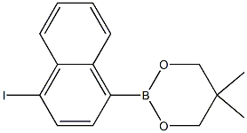 2-(4-Iodo-naphthalen-1-yl)-5,5-dimethyl-1,3,2-dioxaborinane Struktur