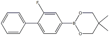 2-(2-Fluorobiphenyl-4-yl)-5,5-dimethyl-1,3,2-dioxaborinane Struktur