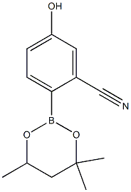 5-Hydroxy-2-(4,4,6-trimethyl-1,3,2-dioxaborinan-2-yl)benzonitrile Struktur