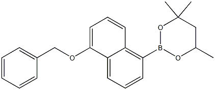 2-(5-Benzyloxynaphthalen-1-yl)-4,4,6-trimethyl-1,3,2-dioxaborinane Struktur