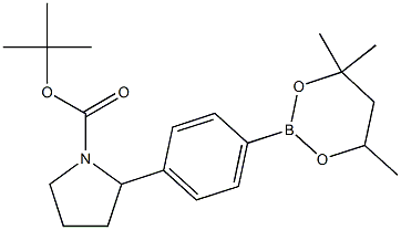 tert-Butyl 2-[4-(4,4,6-trimethyl-1,3,2-dioxaborinan-2-yl)phenyl]pyrrolidine-1-carboxylate Struktur