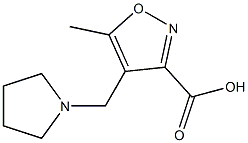 5-methyl-4-(pyrrolidin-1-ylmethyl)isoxazole-3-carboxylic acid Struktur