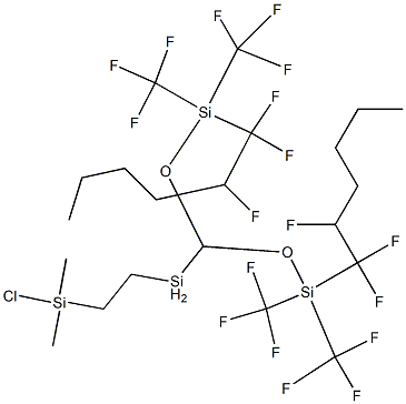 [BIS(NONAFLUOROHEXYLDIMETHYLSILOXY)METHYL]-SILYLETHYLDIMETHYLCHLOROSILANE,95% Struktur