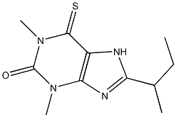 1,3-Dimethyl-8-(sec-butyl)-6-thioxo-1,6-dihydro-7H-purin-2(3H)-one Struktur