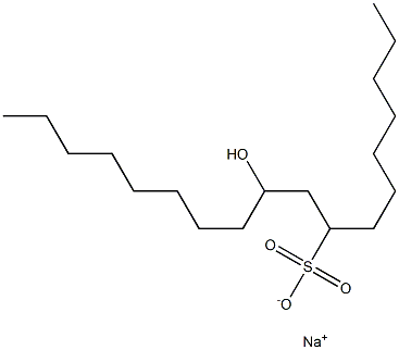 10-Hydroxyoctadecane-8-sulfonic acid sodium salt Struktur