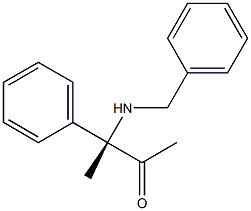 [S,(+)]-3-(Benzylamino)-3-phenyl-2-butanone Struktur