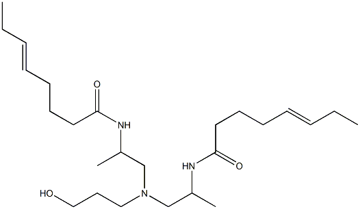 N,N'-[3-Hydroxypropyliminobis(1-methyl-2,1-ethanediyl)]bis(5-octenamide) Struktur