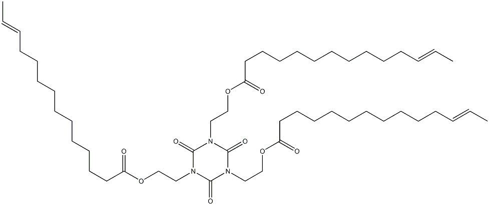 1,3,5-Tris[2-(12-tetradecenoyloxy)ethyl]hexahydro-1,3,5-triazine-2,4,6-trione Struktur