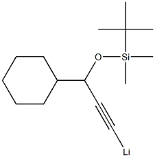 3-(tert-Butyldimethylsilyloxy)-3-cyclohexyl-1-propynyllithium Struktur