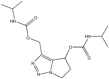 3-(Isopropylcarbamoyloxymethyl)-4-isopropylcarbamoyloxy-5,6-dihydro-4H-pyrrolo[1,2-c][1,2,3]triazole Struktur