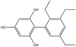 2-(2,3,5-Triethylphenyl)benzene-1,3,5-triol Struktur