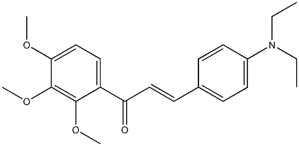 4-Diethylamino-2',3',4'-trimethoxy-trans-chalcone Struktur