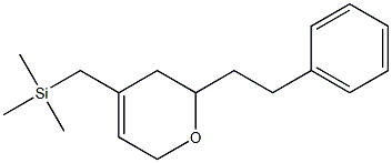 4-(Trimethylsilylmethyl)-6-(2-phenylethyl)-5,6-dihydro-2H-pyran Struktur