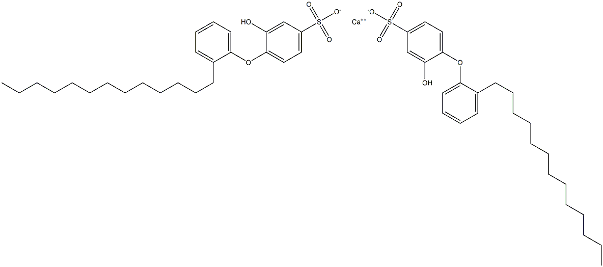 Bis(2-hydroxy-2'-tridecyl[oxybisbenzene]-4-sulfonic acid)calcium salt Struktur