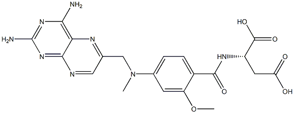 N-[4-[[(2,4-Diamino-6-pteridinyl)methyl]methylamino]-2-methoxybenzoyl]-L-aspartic acid Struktur