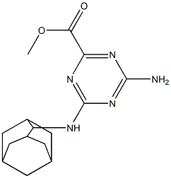 4-Amino-6-(2-adamantylamino)-1,3,5-triazine-2-carboxylic acid methyl ester Struktur