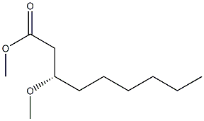 [S,(+)]-3-Methoxynonanoic acid methyl ester Struktur