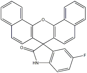 5'-Fluorospiro[7H-dibenzo[c,h]xanthene-7,3'-[3H]indol]-2'(1'H)-one Struktur