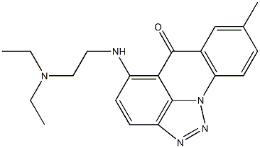 5-[2-Diethylaminoethylamino]-8-methyl-6H-[1,2,3]triazolo[4,5,1-de]acridin-6-one Struktur