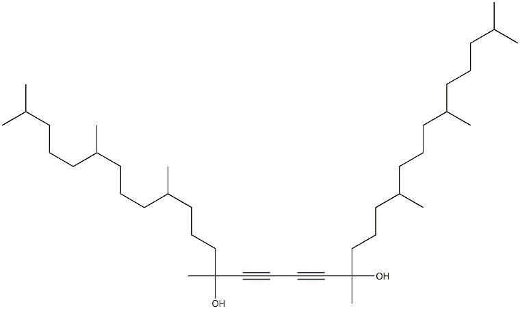 2,6,10,14,19,23,27,31-Octamethyl-14,19-dihydroxy-15,17-dotriacontadiyne Struktur