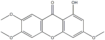 1-Hydroxy-3,6,7-trimethoxyxanthone Struktur