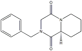 (9aS)-2-Benzyltetrahydro-2H-pyrido[1,2-a]pyrazine-1,4(3H,9aH)-dione Struktur