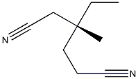 [R,(+)]-3-Ethyl-3-methylhexanedinitrile Struktur