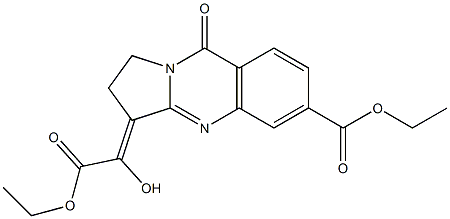 2-[(6-Ethoxycarbonyl-1,2,3,9-tetrahydro-9-oxopyrrolo[2,1-b]quinazolin)-3-ylidene]-2-hydroxyacetic acid ethyl ester Struktur