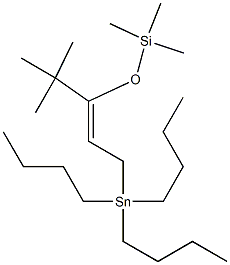 4,4-Dimethyl-1-tributylstannyl-3-trimethylsilyloxy-2-pentene Struktur