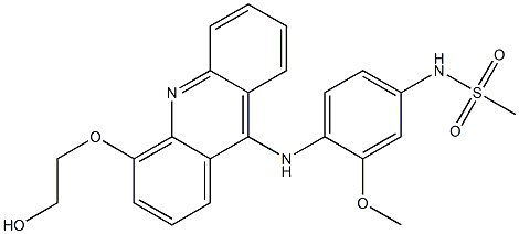 N-[4-[[4-(2-Hydroxyethoxy)-9-acridinyl]amino]-3-methoxyphenyl]methanesulfonamide Struktur