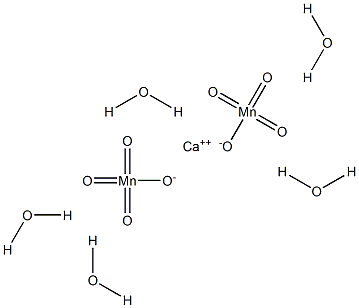 Calcium permanganate pentahydrate Struktur