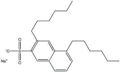 3,5-Dihexyl-2-naphthalenesulfonic acid sodium salt Struktur