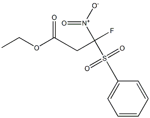 3-Phenylsulfonyl-3-fluoro-3-nitropropionic acid ethyl ester Struktur