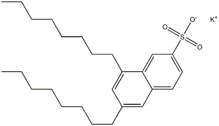 6,8-Dioctyl-2-naphthalenesulfonic acid potassium salt Struktur