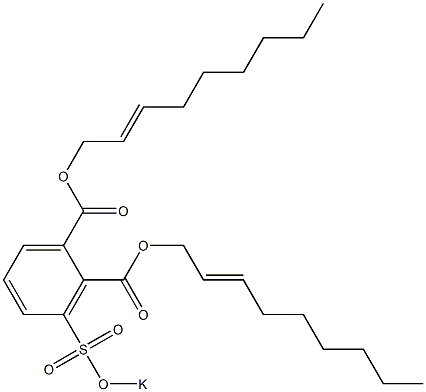 3-(Potassiosulfo)phthalic acid di(2-nonenyl) ester Struktur