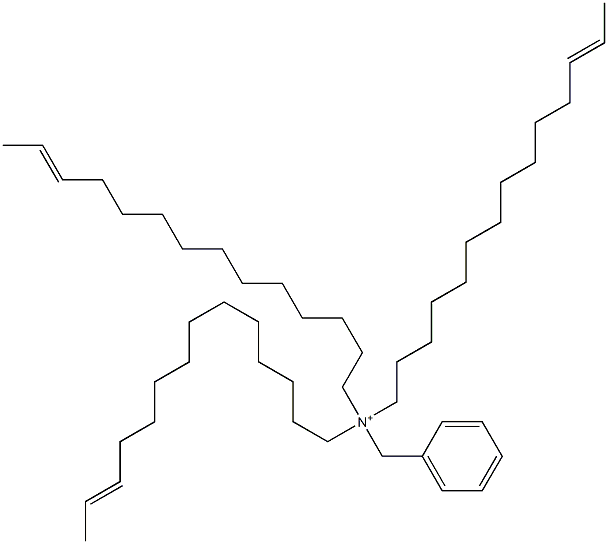 Tri(12-tetradecenyl)benzylaminium Struktur