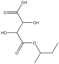 L-Tartaric acid hydrogen 1-sec-butyl ester Struktur