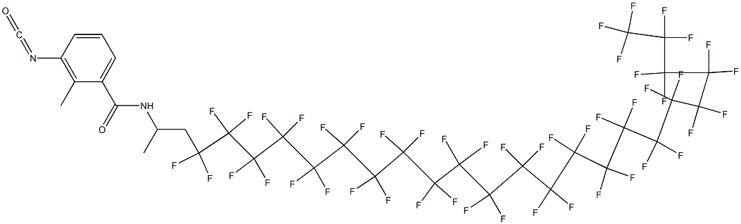 3-Isocyanato-2-methyl-N-[2-(heptatetracontafluorotricosyl)-1-methylethyl]benzamide Struktur