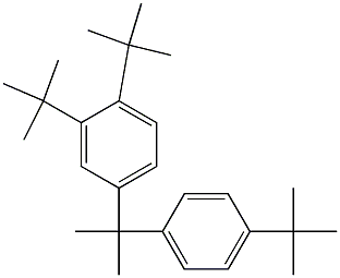 2-(3,4-Di-tert-butylphenyl)-2-(4-tert-butylphenyl)propane Struktur